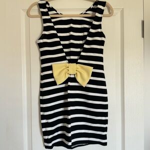 Striped dress with cute bow detail on back